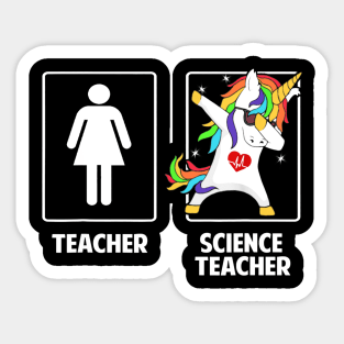 Science Teacher Unicorn Dabbing Funny T Shirt Gifts Dab Dabs Sticker